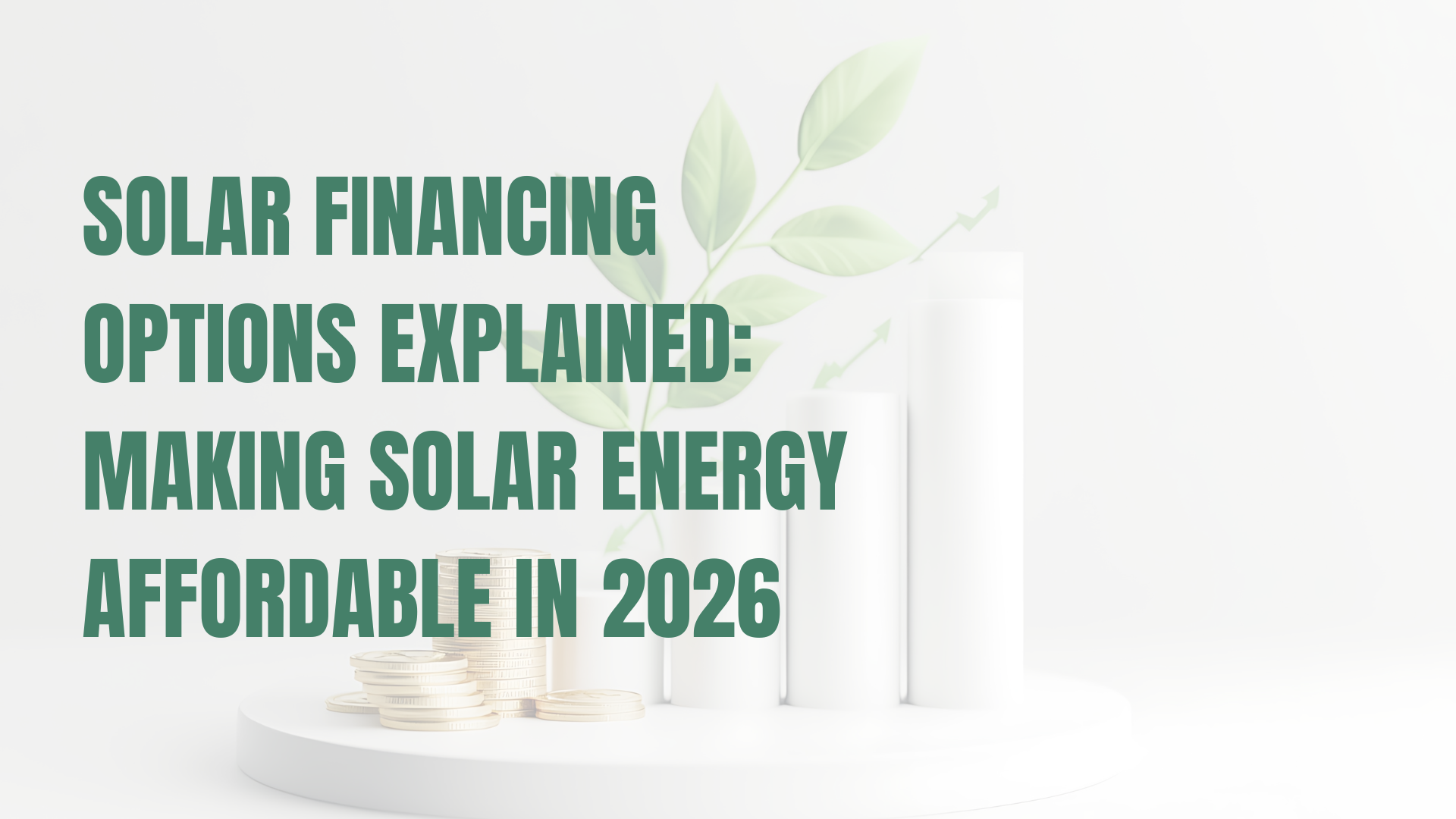 Coins growing with green branch to symbolise green energy