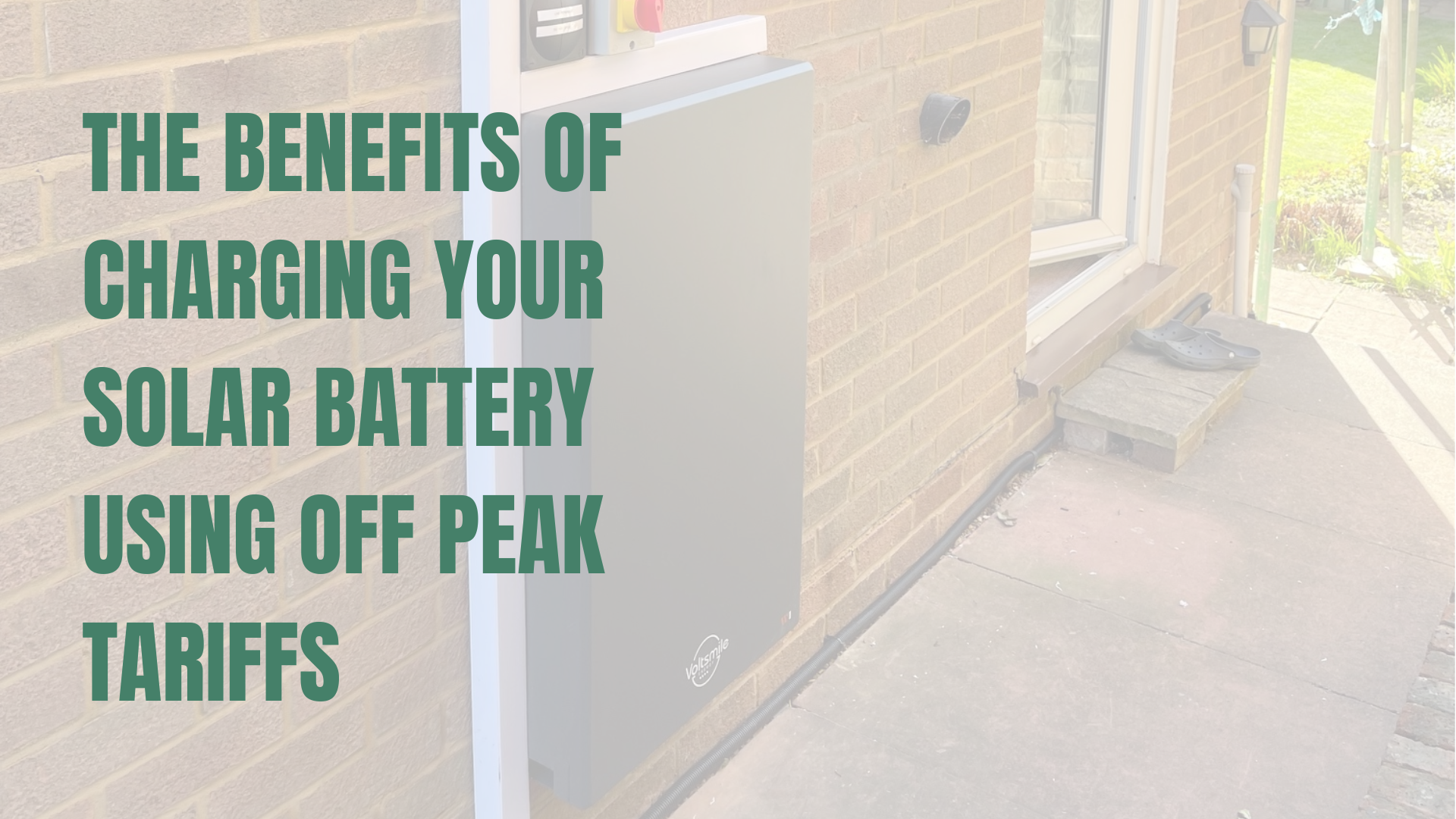 Voltsmile W1 battery installation on an external wall