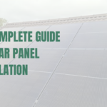 Solar panel installation on a pitched roof