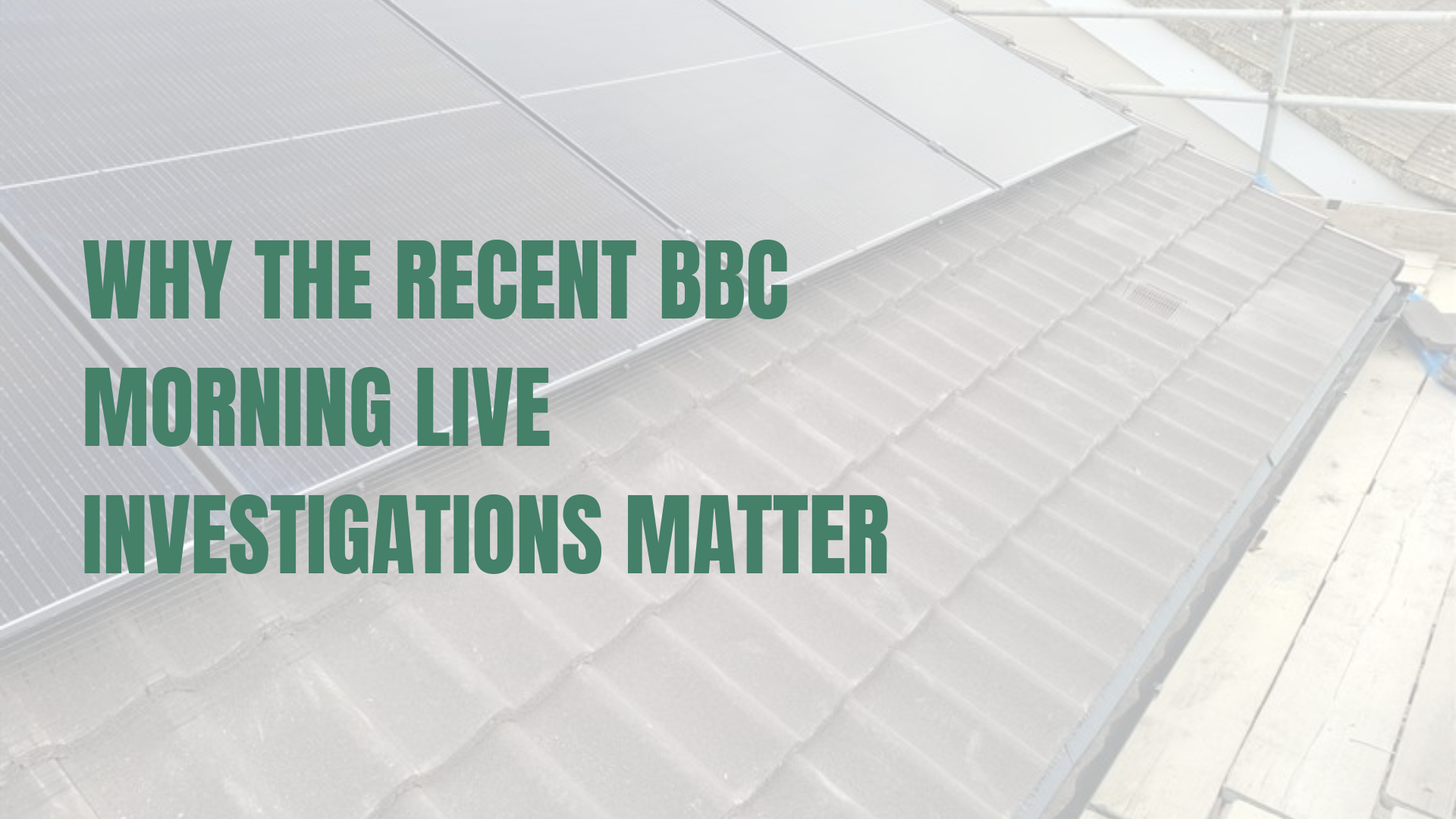 Solar installation on a roof