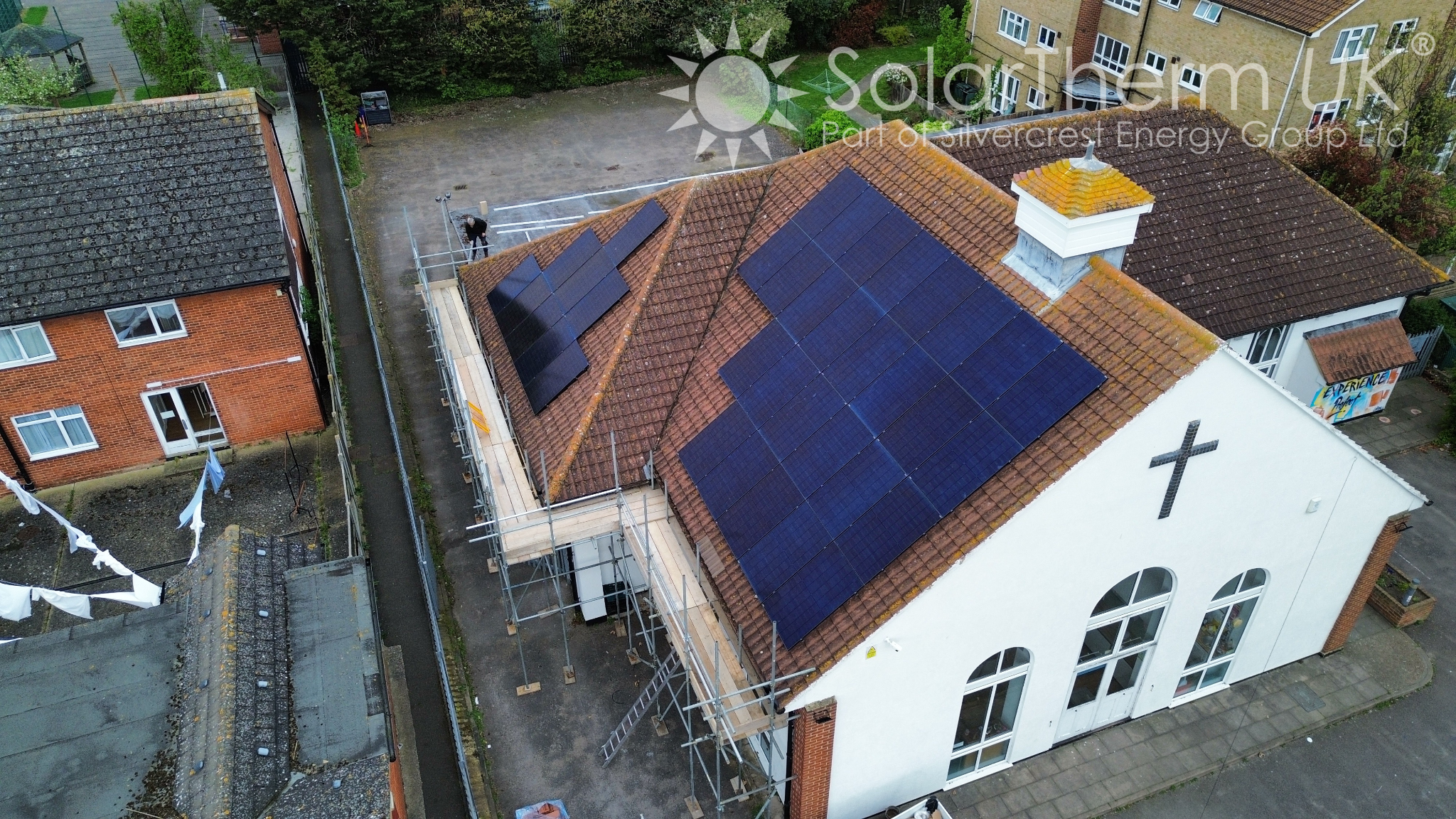 Whittingham Church with solar panel installation