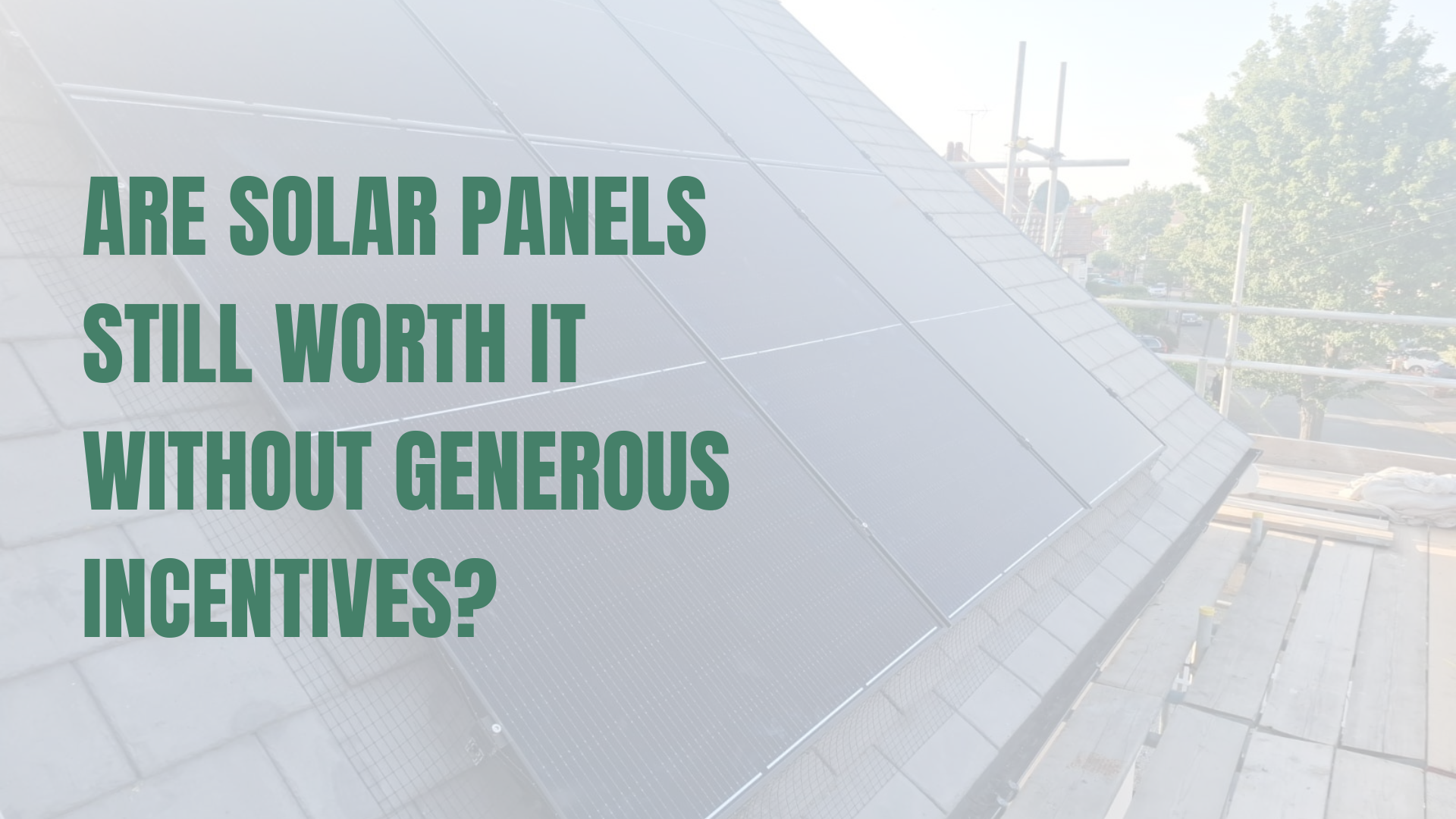 Solar installation on a pitched roof