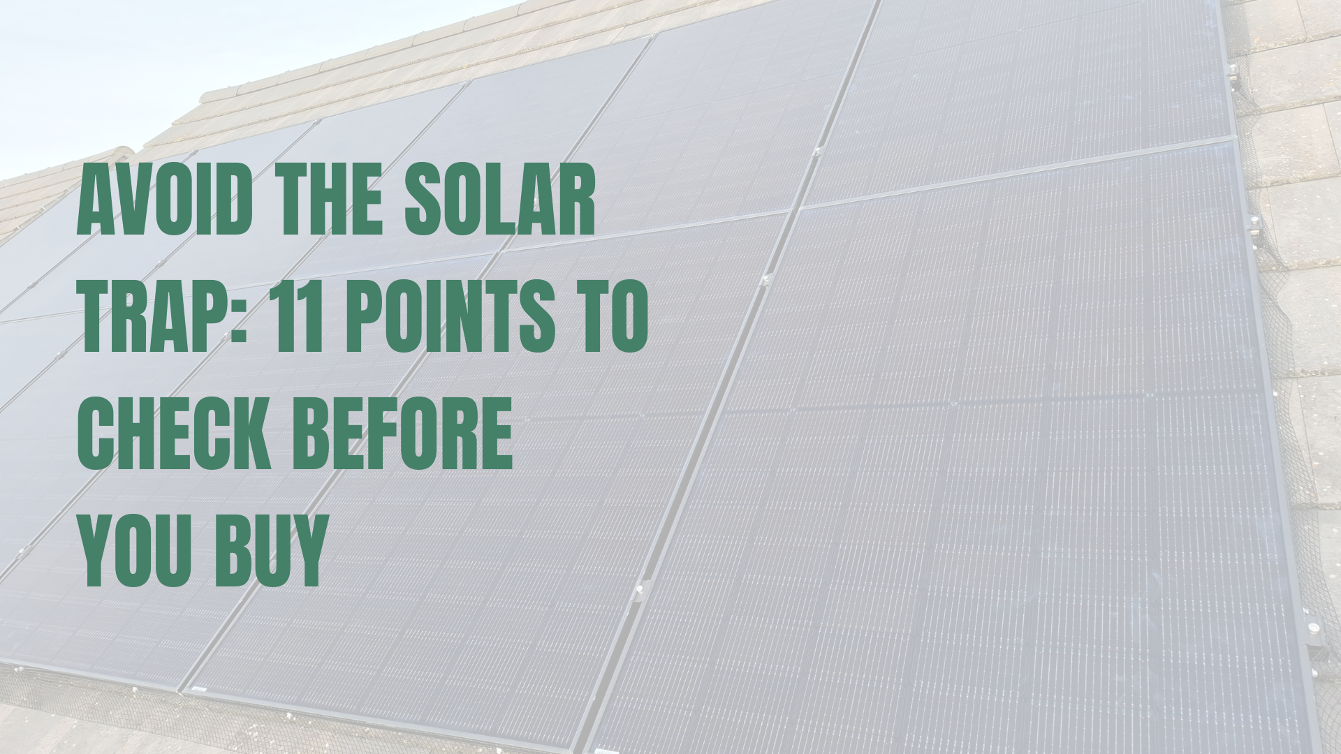 Solar panel installation on a pitched roof