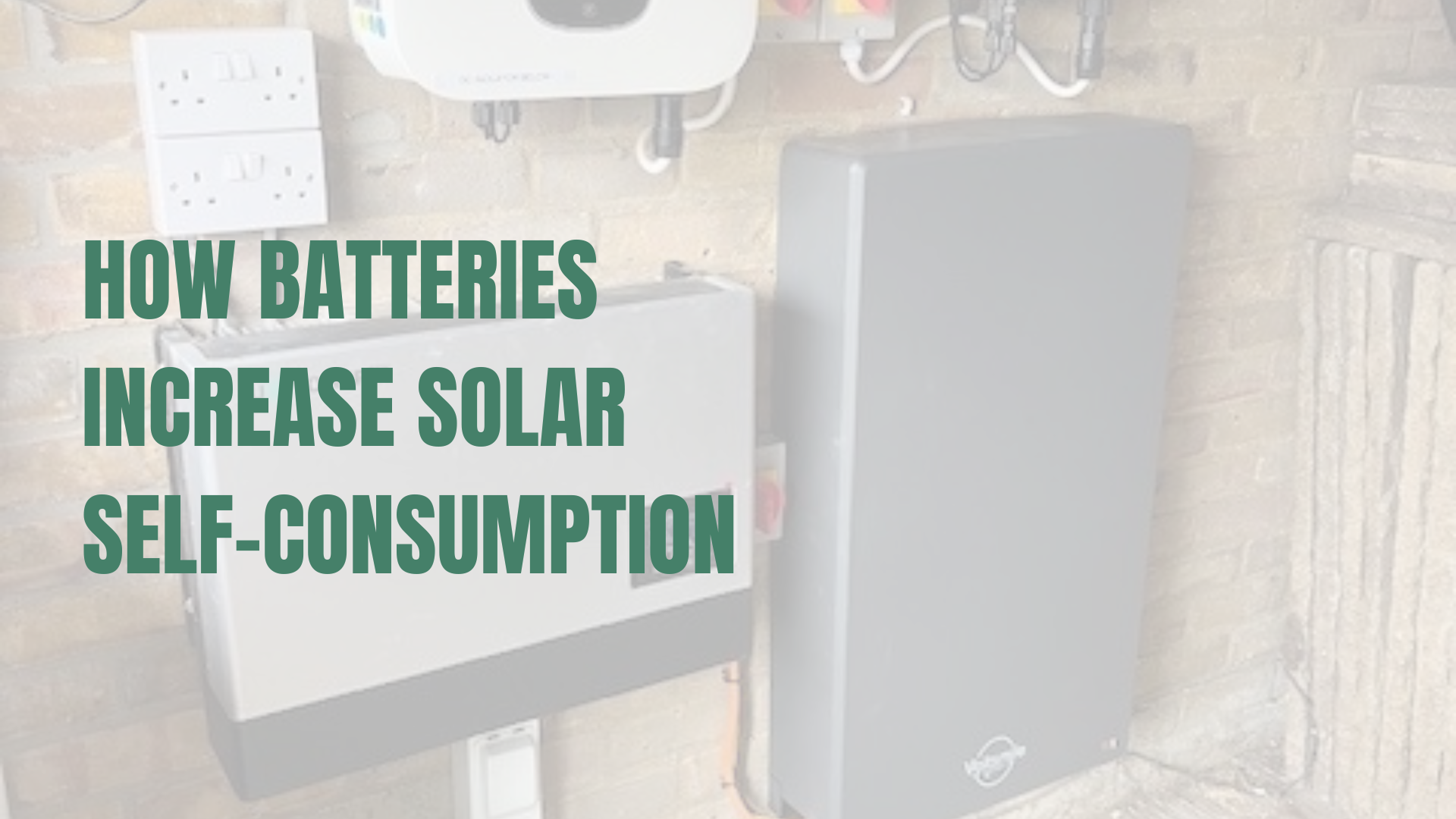 Voltsmile W1 battery installed on a garage wall