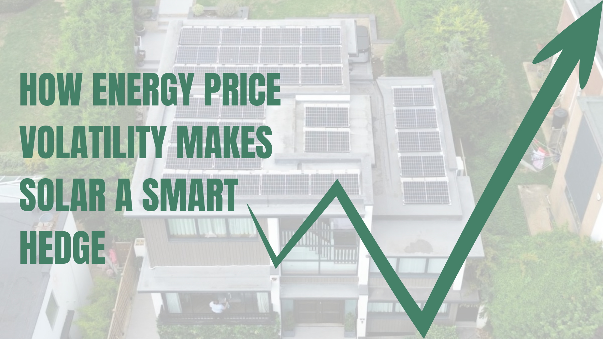 Solar installation on a flat roof