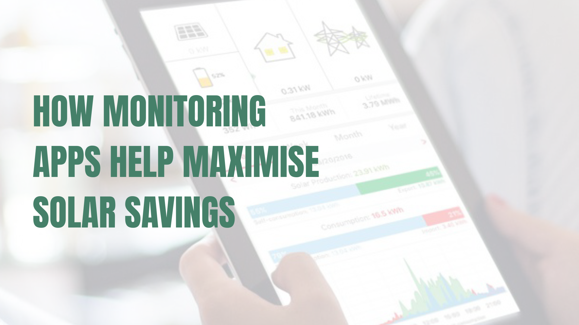 Tablet with a monitoring app downloaded