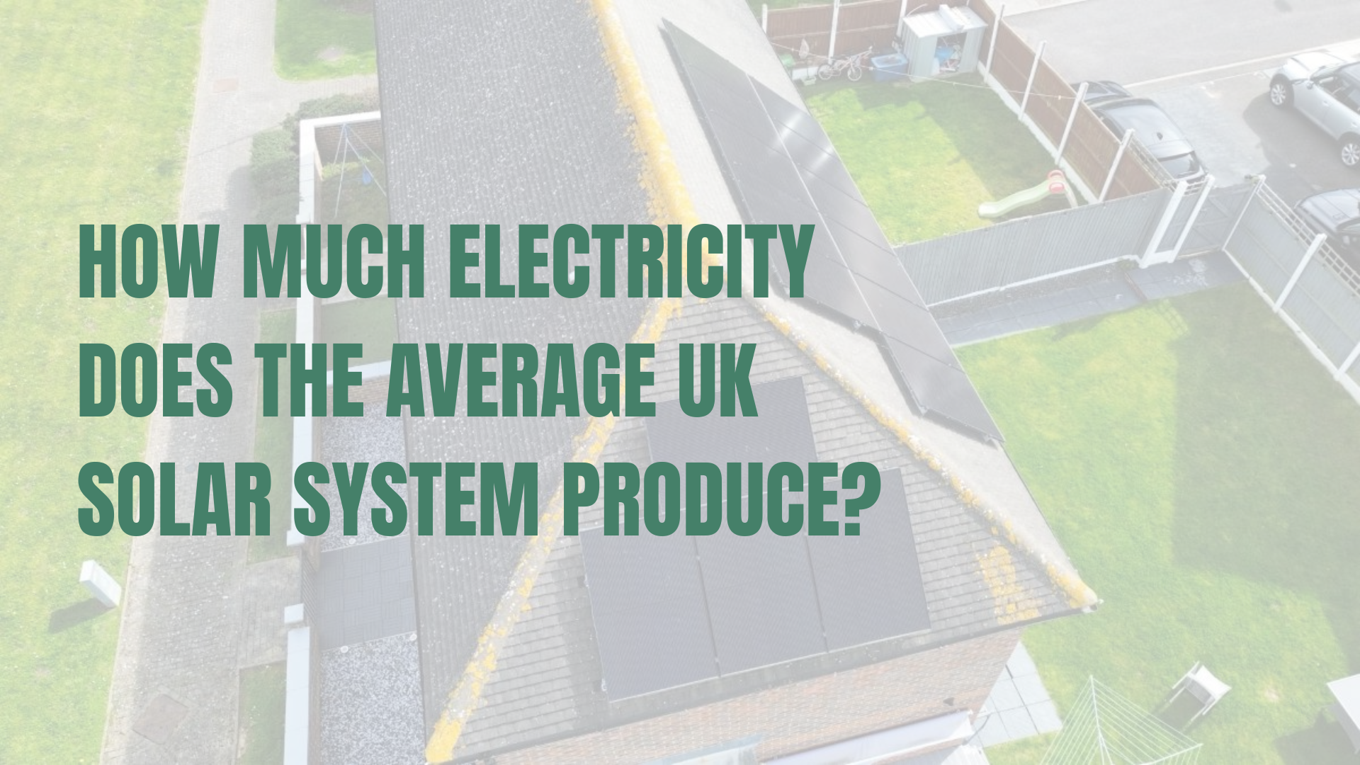 Drone shot of a solar PV system installed on a pitched roof