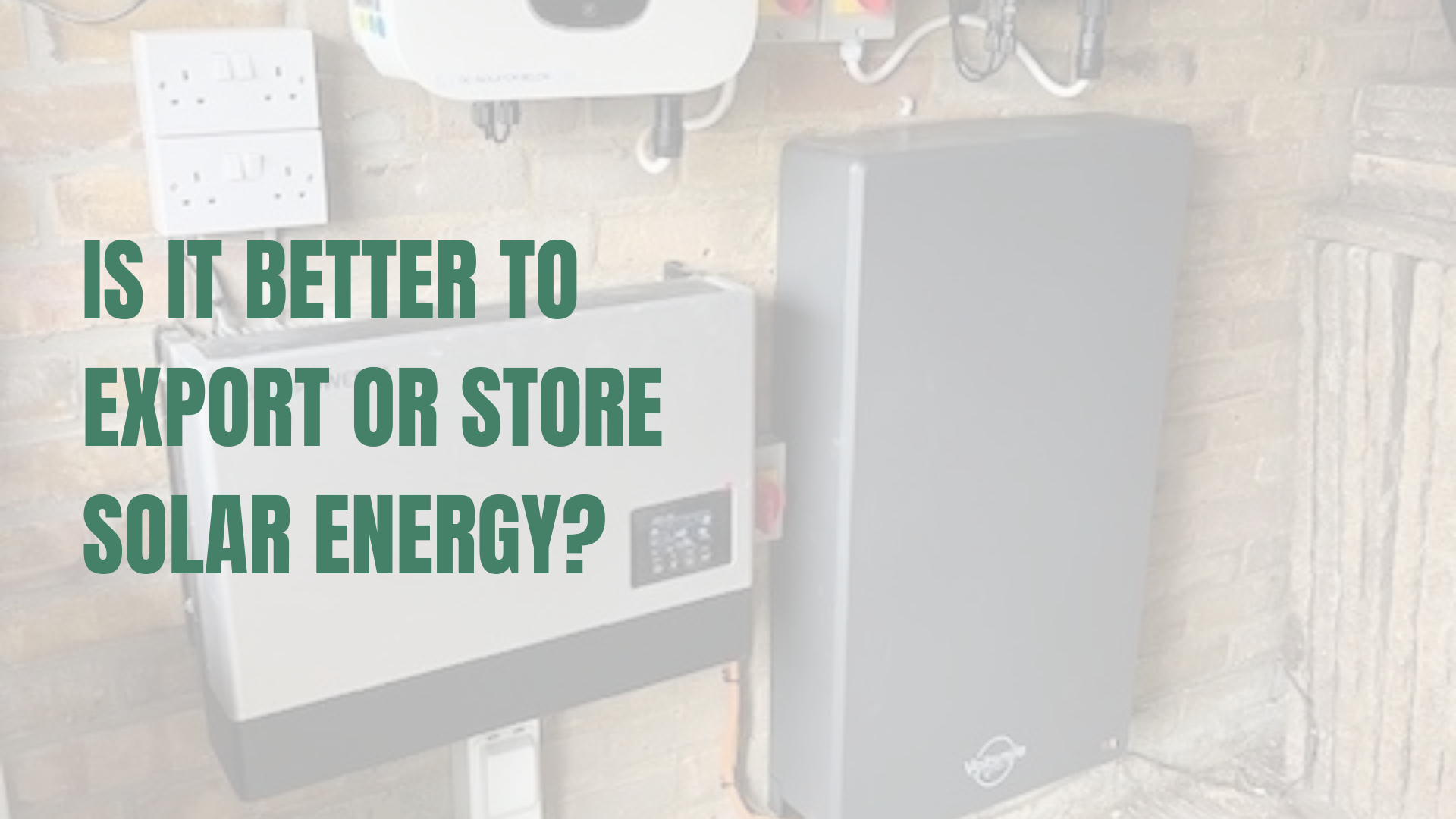 Voltsmile W1 battery installed on a garage wall