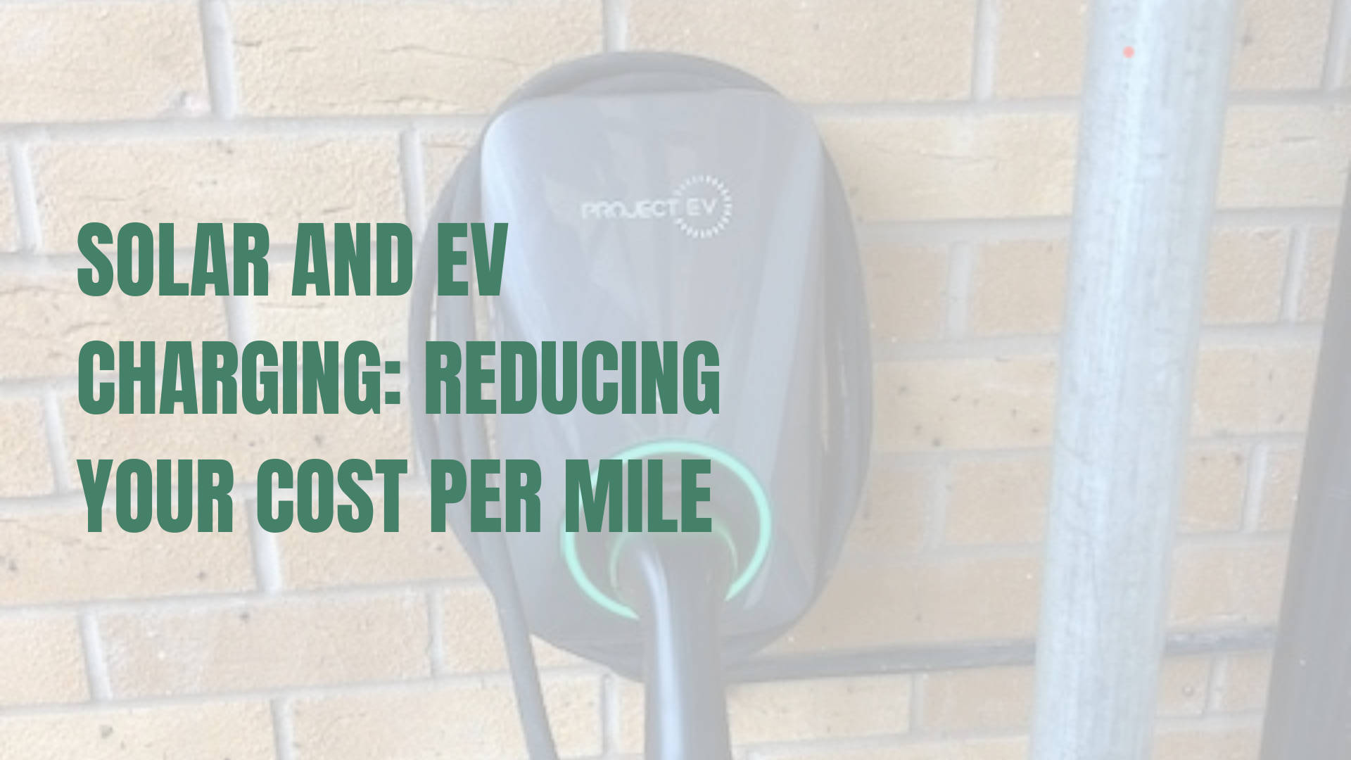 EV Charger installed on an external wall