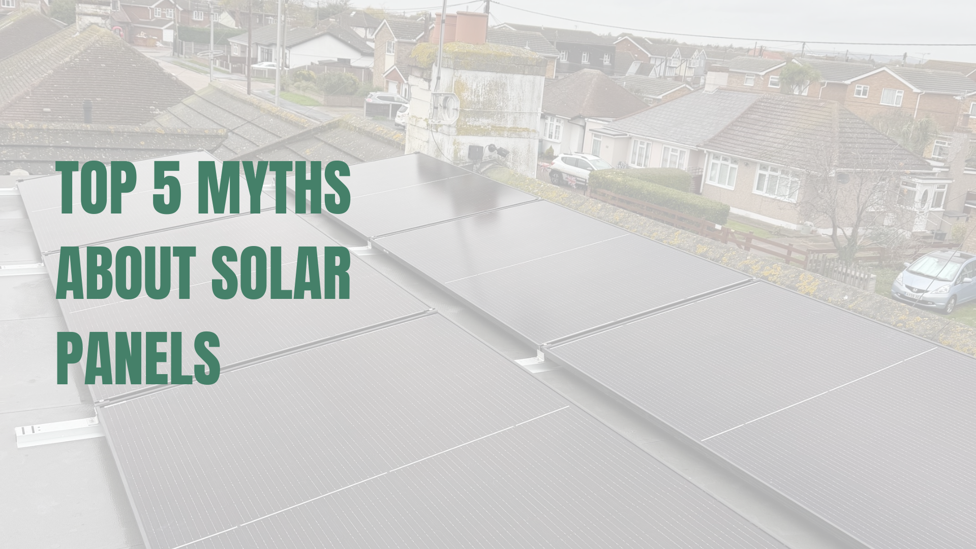 Solar installation on a flat roof