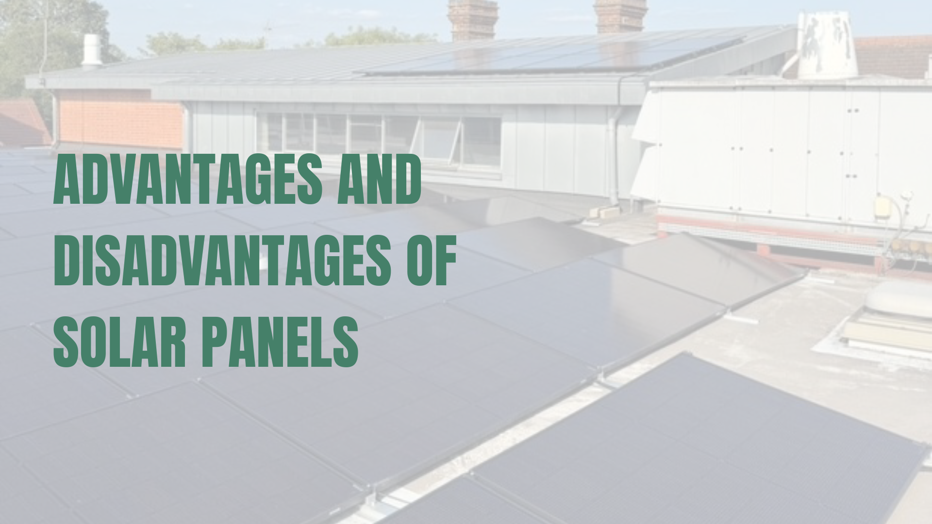 Solar installation on a flat roof