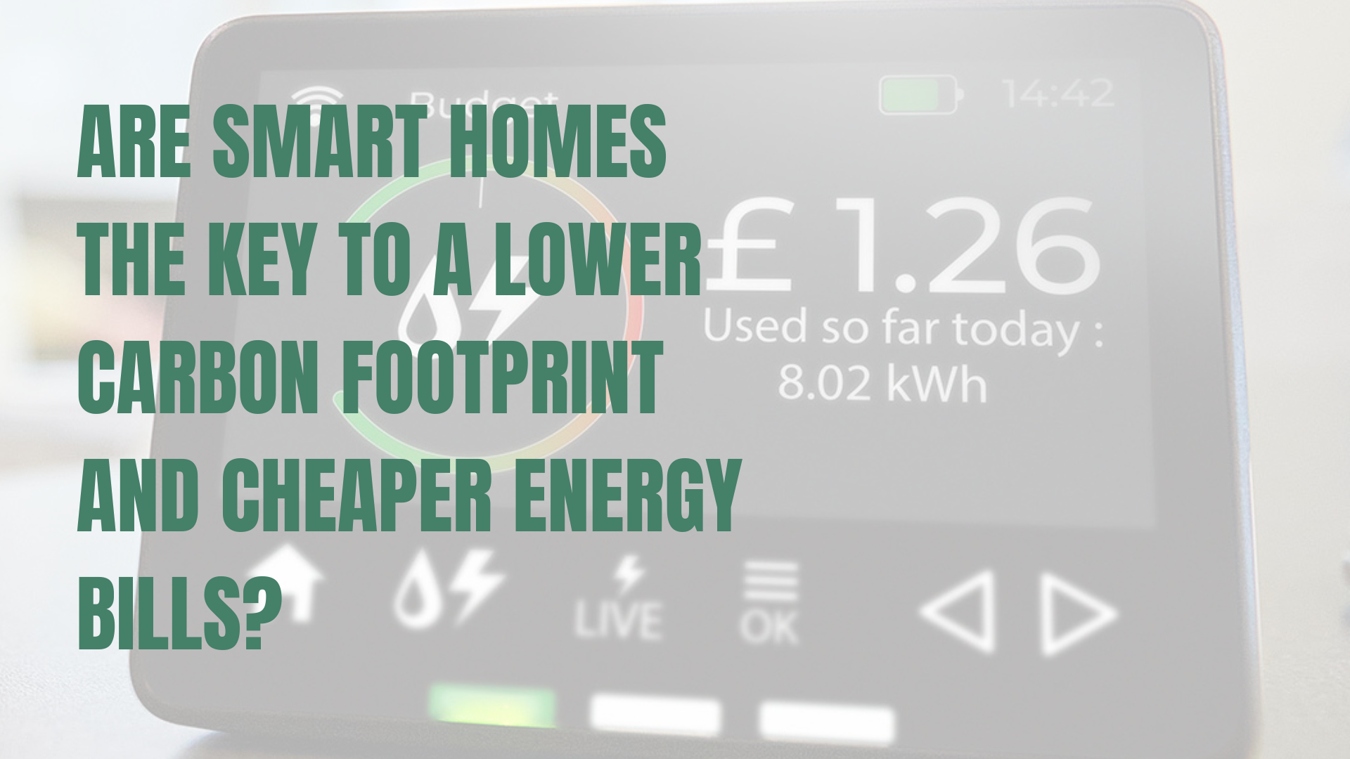 Are Smart Homes the Key to a Lower Carbon Footprint and Cheaper Energy Bills?