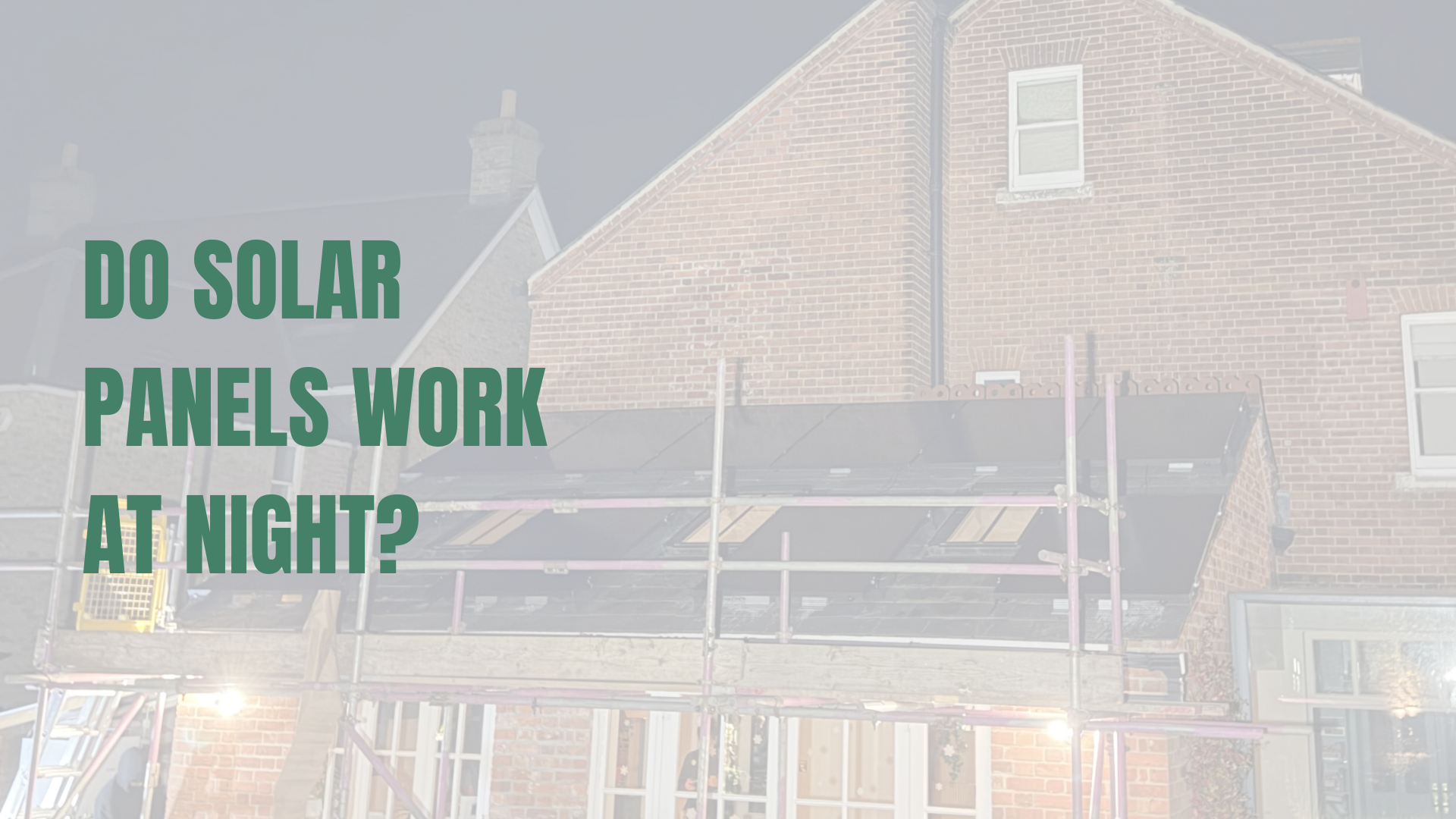 Solar panel installation on an extension roof