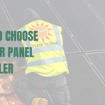 Solar installer on a roof -