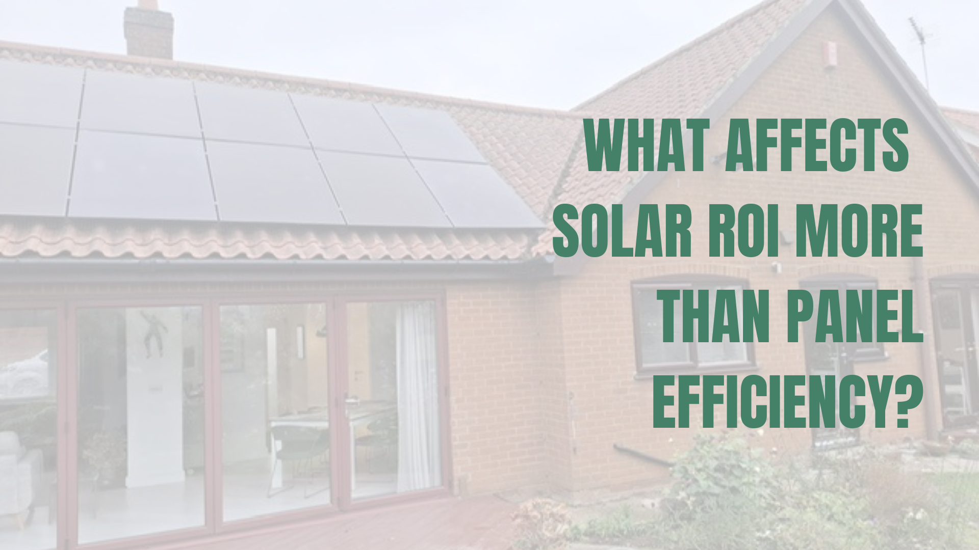 Solar installation on a bungalow