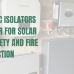 DC isolators installed on a wall with a solar inverter and battery storage