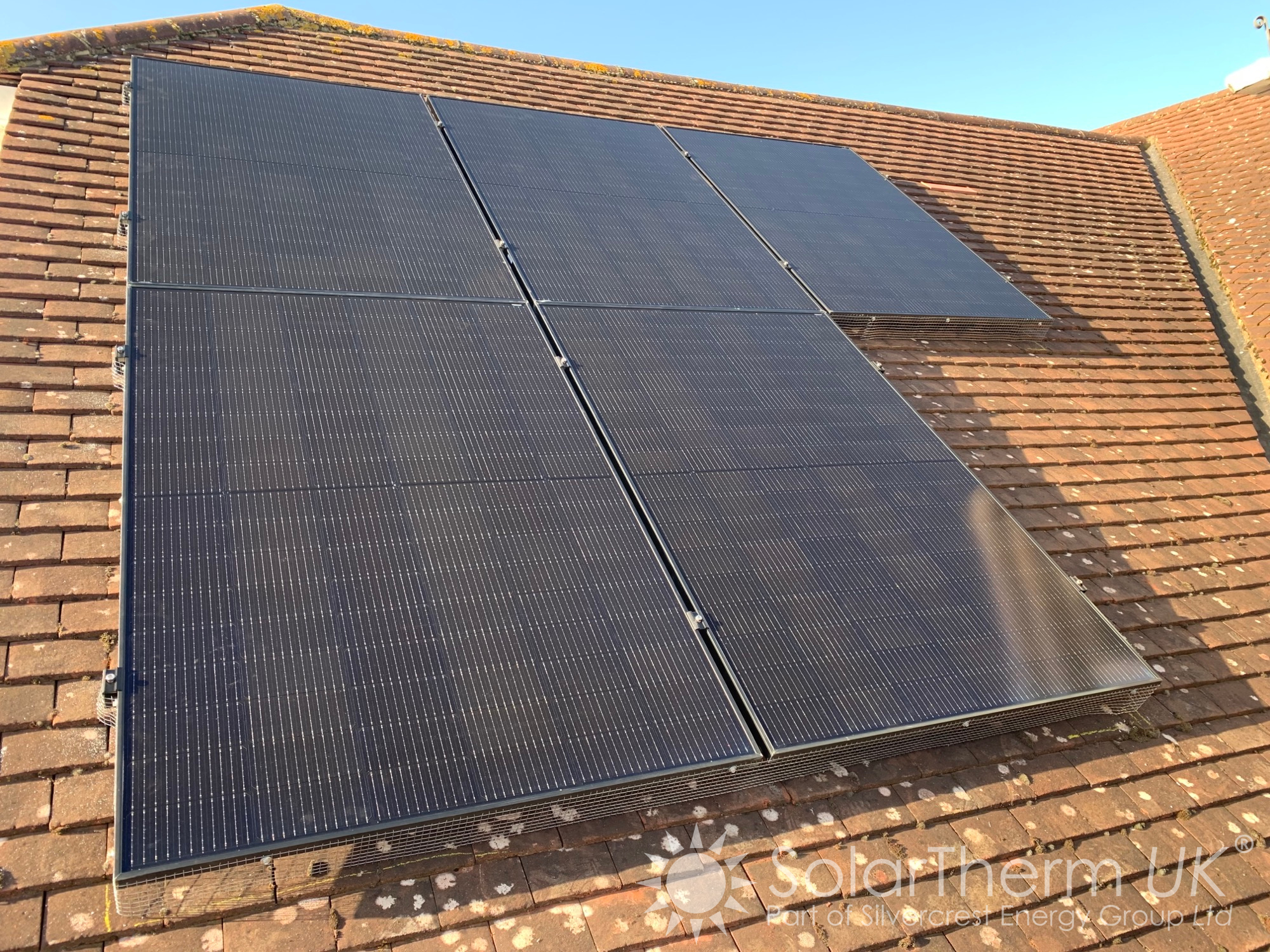 Solar installation on pitched roof