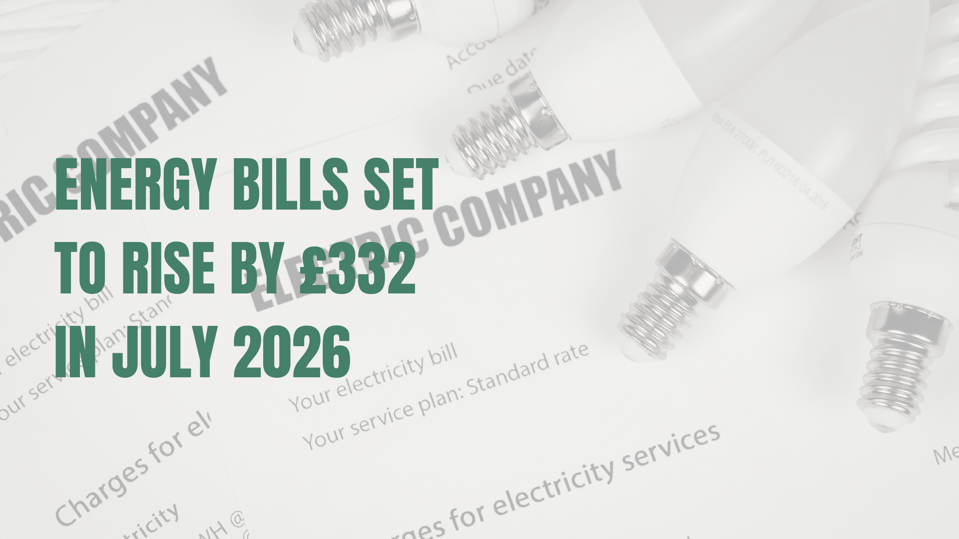 Stock image of electricity bills