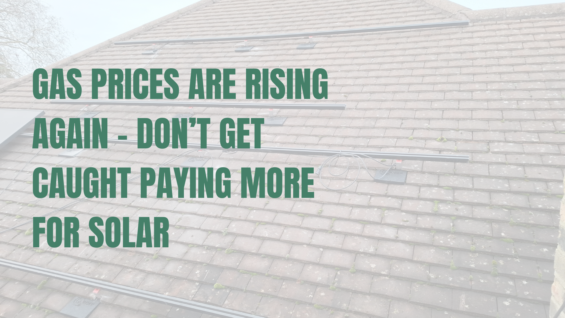 Mounting rails installed for solar panels to be fitted