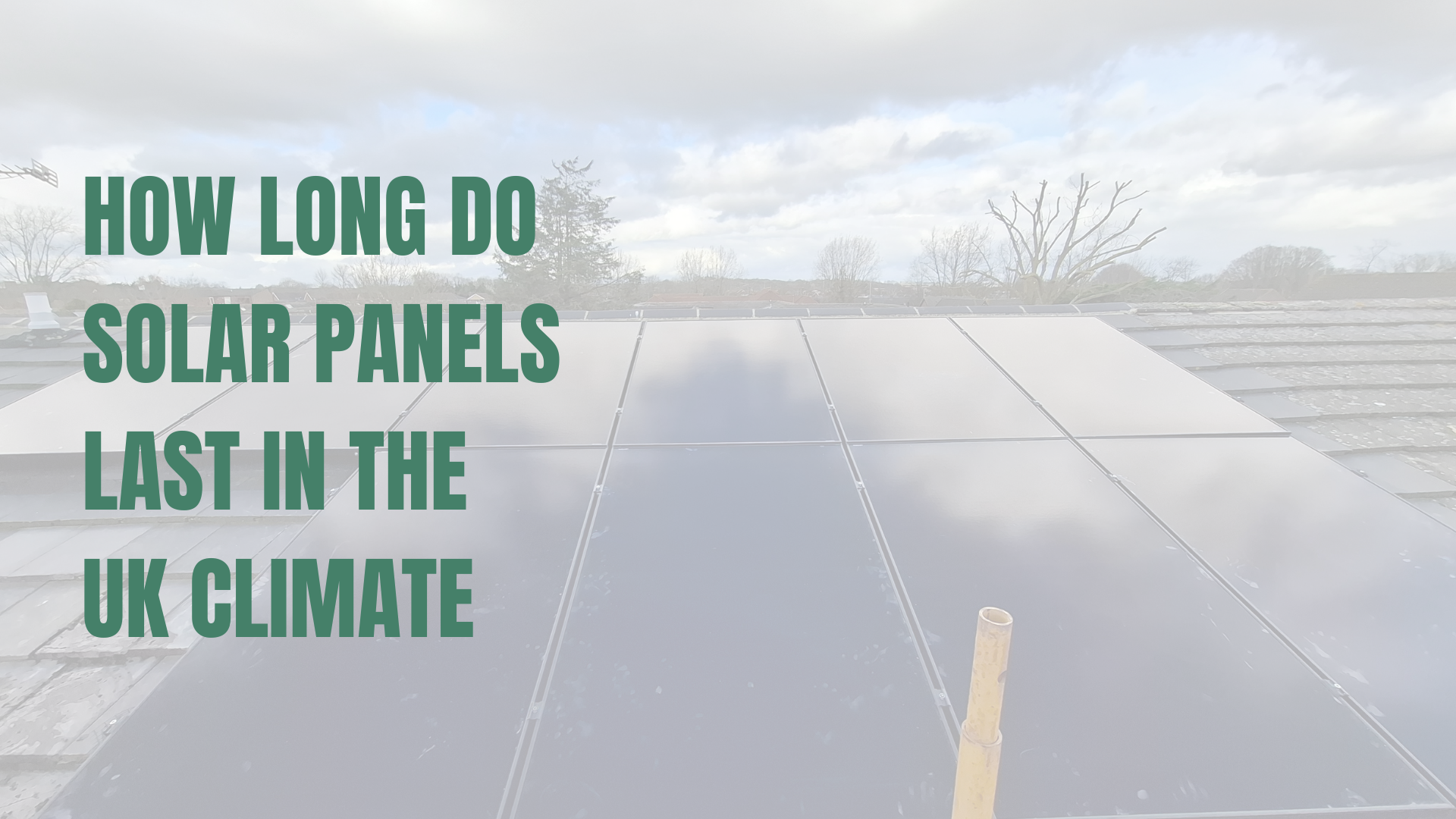 Solar panels installed on a pitched roof