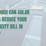 Solar panels installed on ballast weighted frames on a flat roof