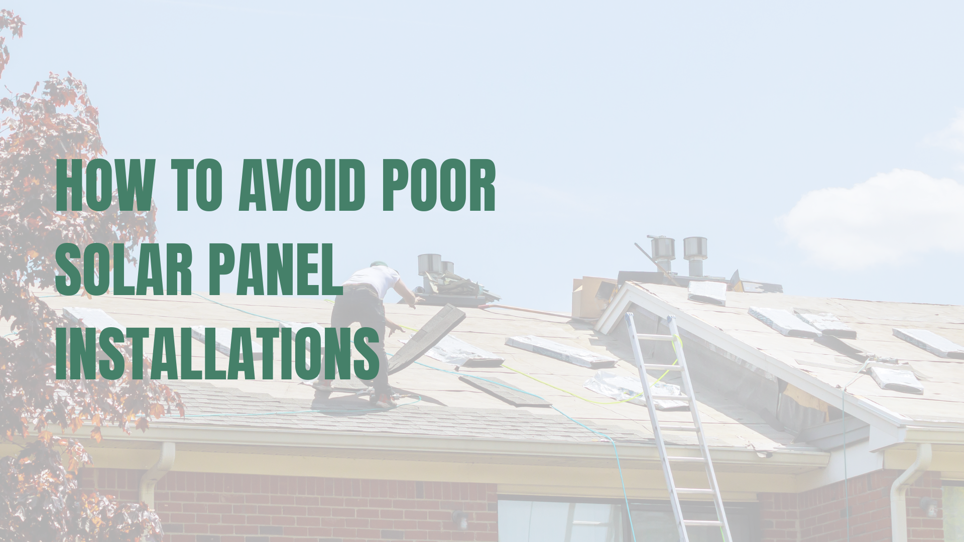 Stock image of a roofer repairing a roof
