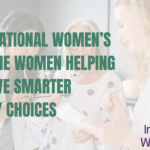 Stock image of women having a discussion