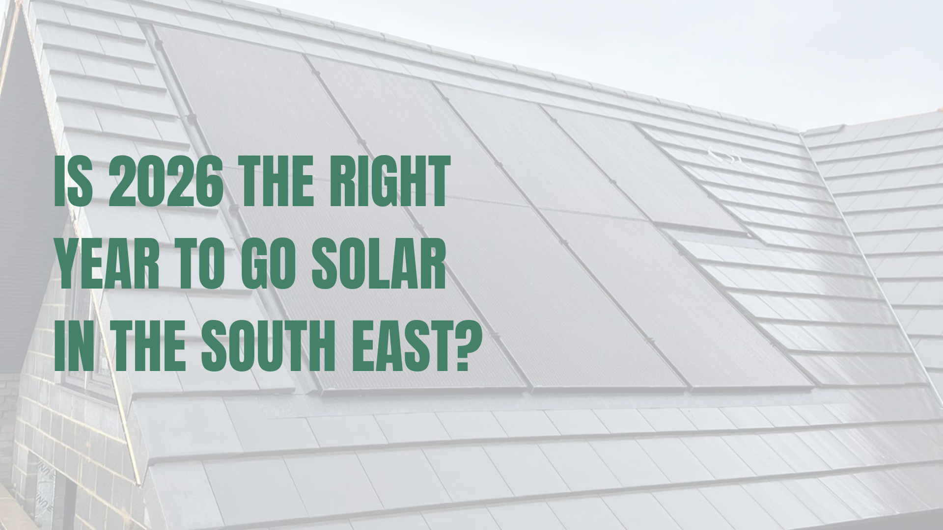 Solar installation on a new build property