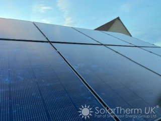 Solar installation on a pitched roof