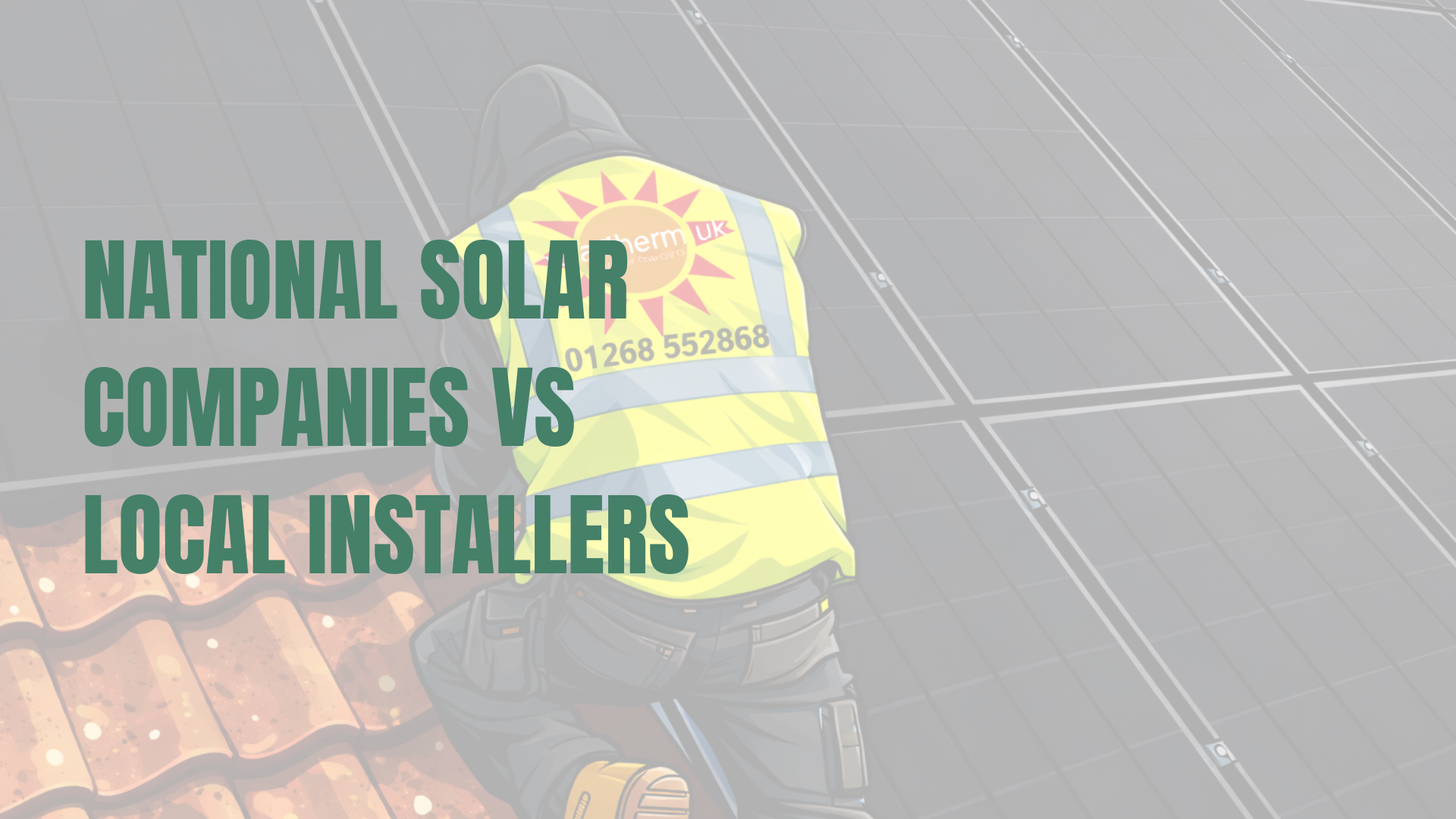 Solar installer on a roof