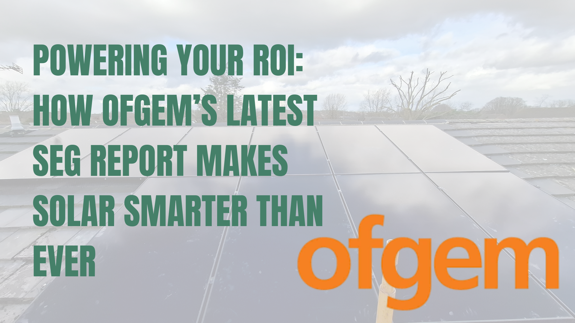 Solar installation on a pitched roof