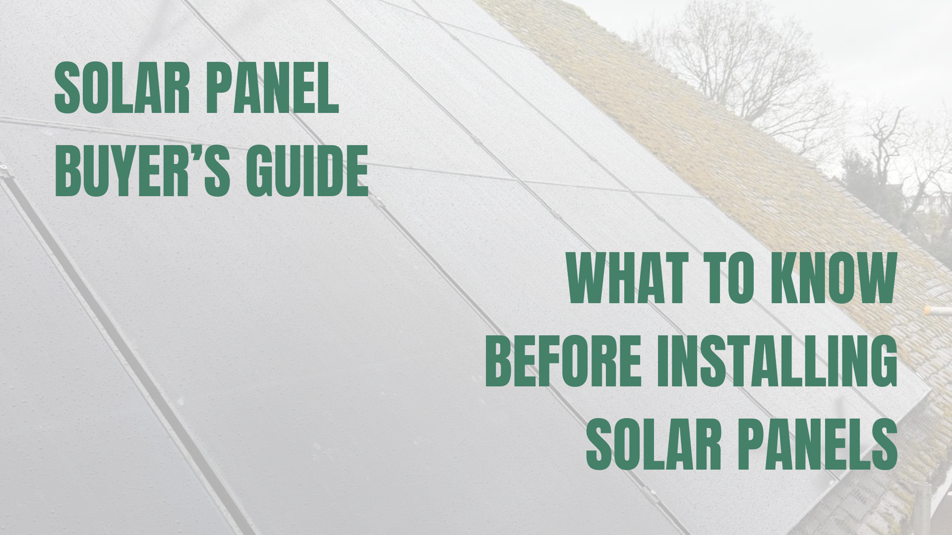 Solar panels installed on a pitch roof