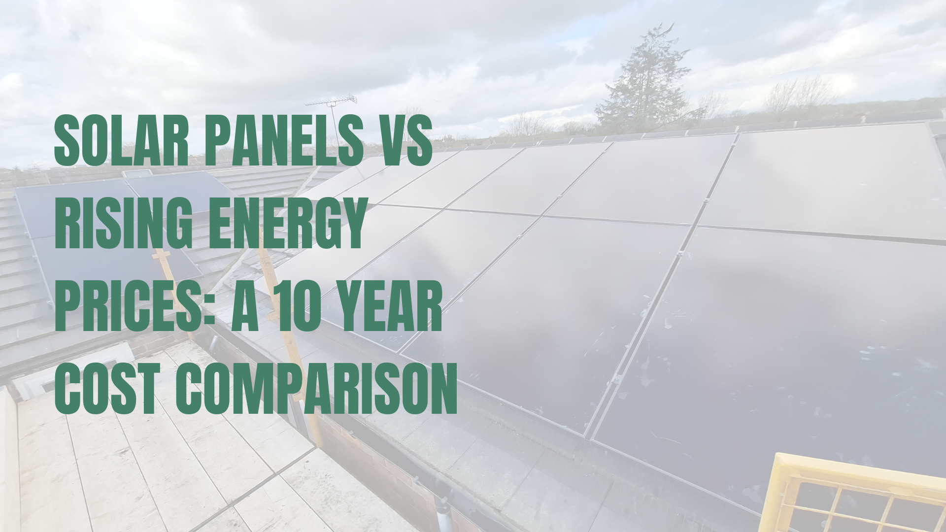 Solar panels on a pitched roof