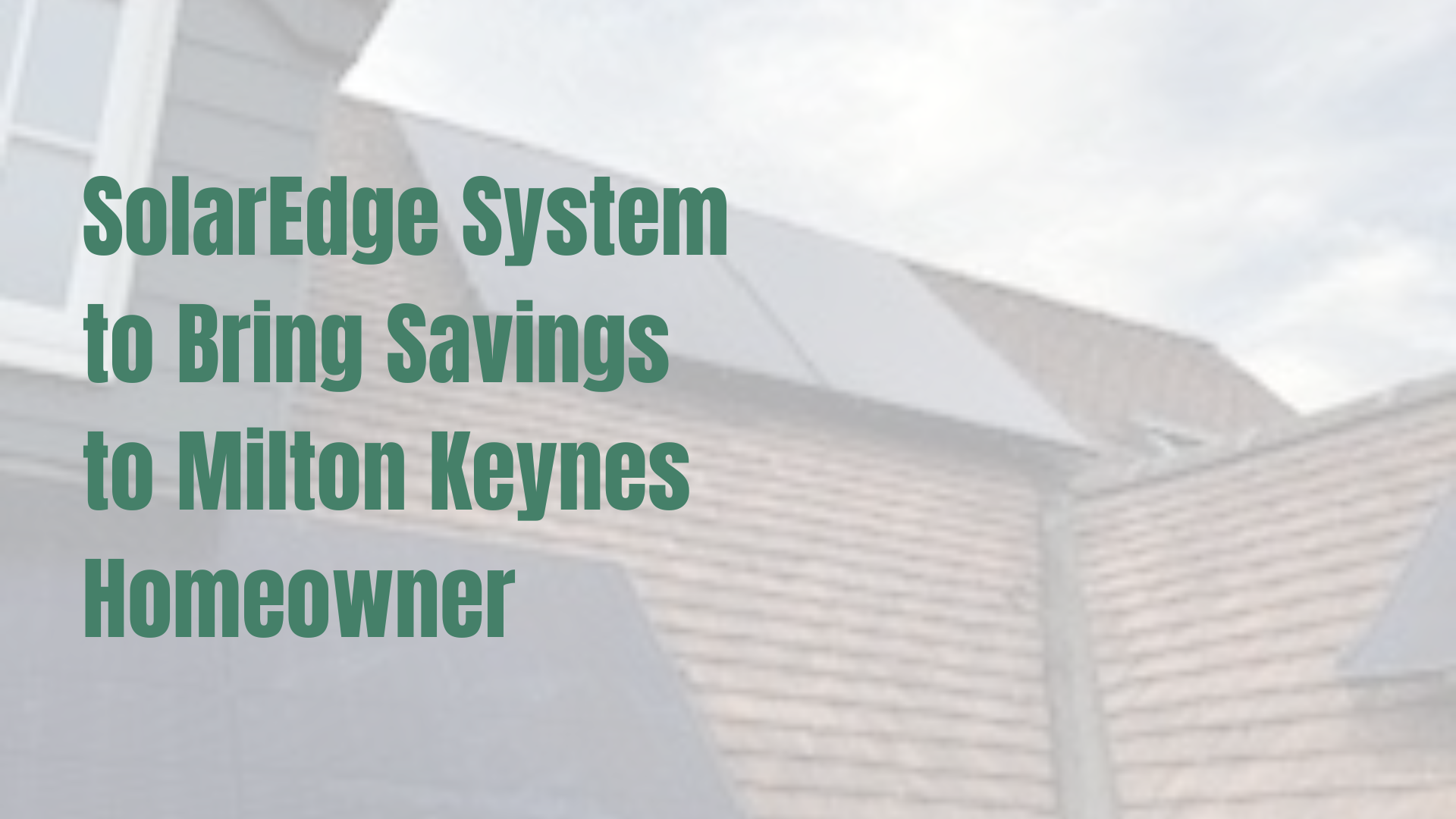 Solar installation on a pitched roof