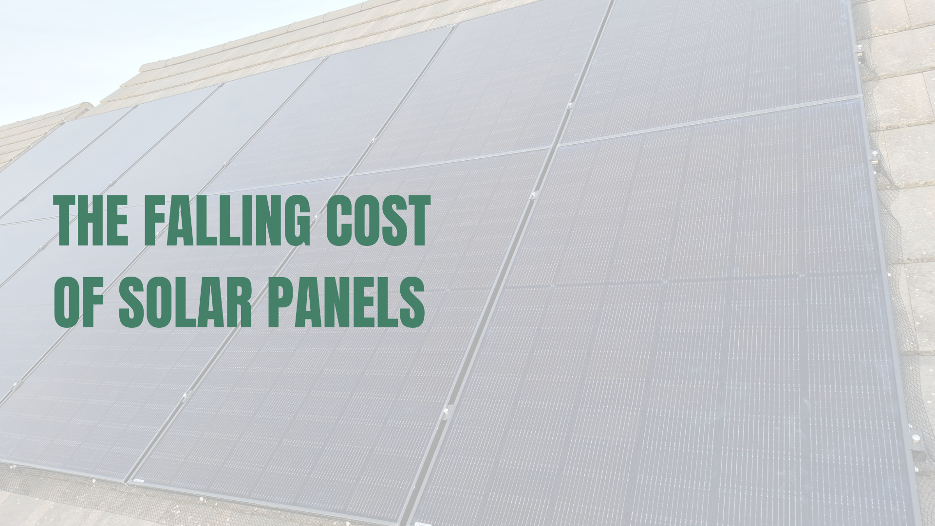 Solar panels installed on a pitched roof