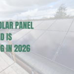 Solar panels installed on a pitched roof