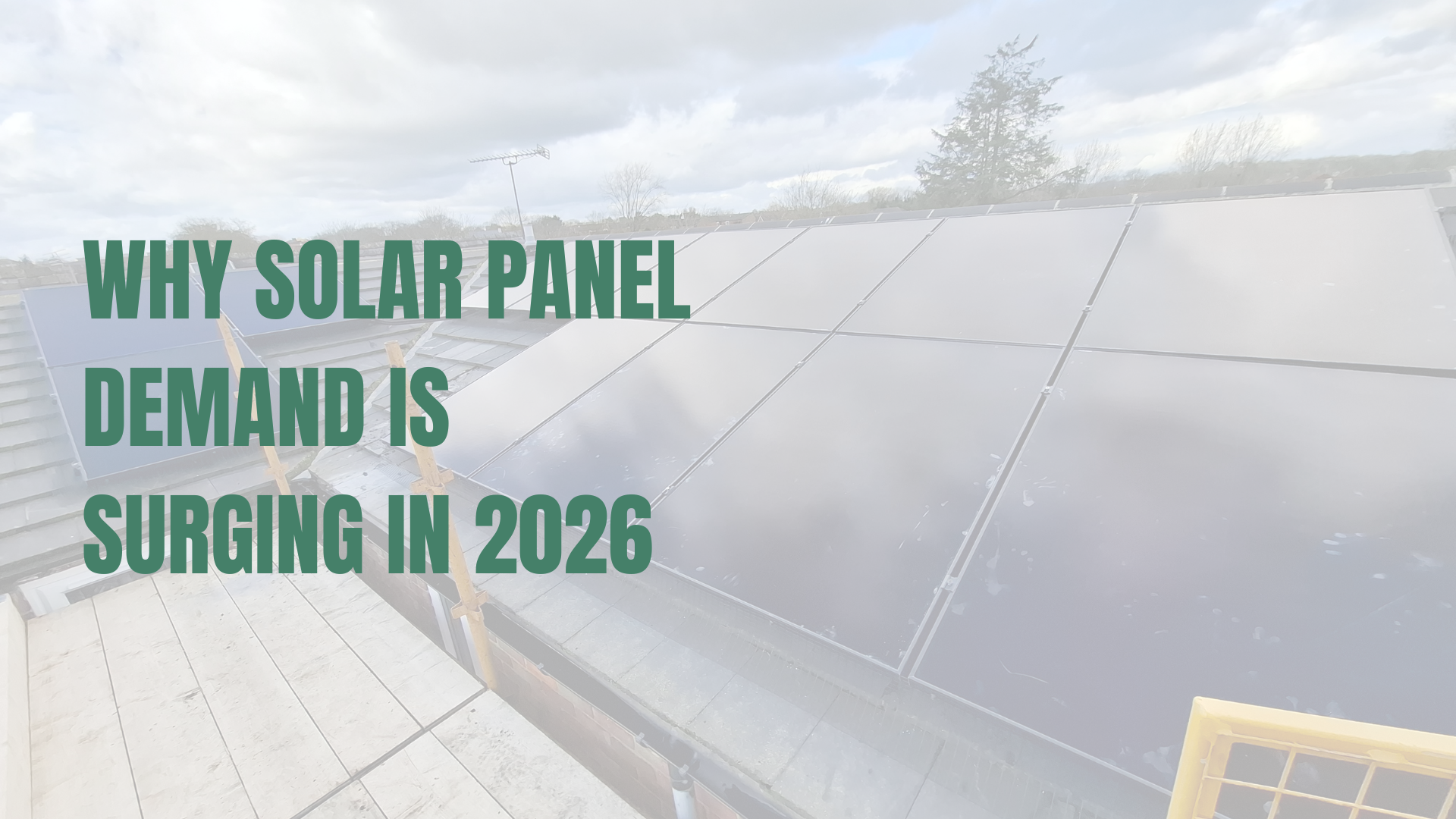 Solar panels installed on a pitched roof