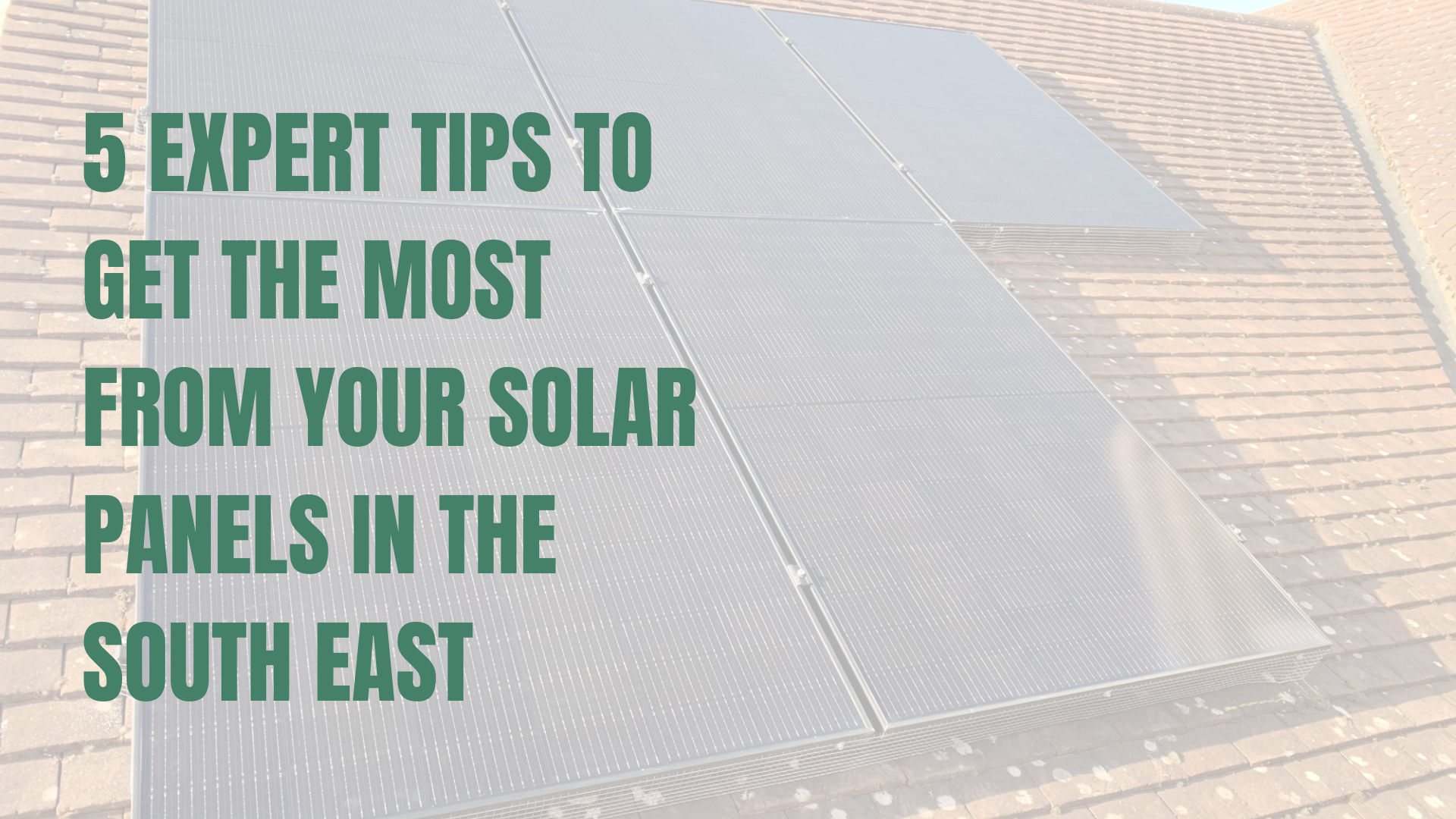 Solar installation on a pitched roof