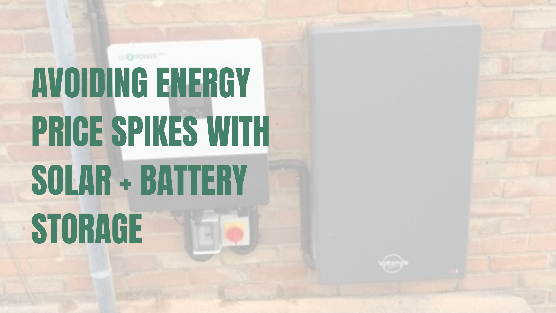 battery storage installed on an external wall