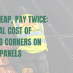 Solar installer on a pitched roof