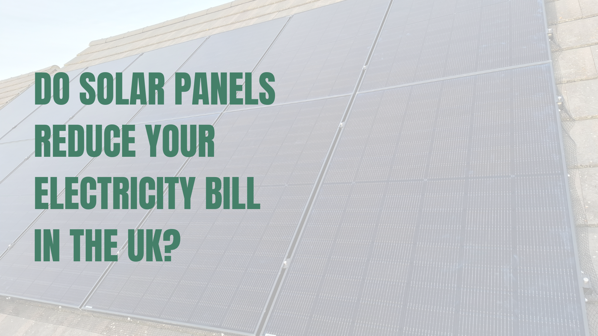 Solar panels installed on a pitched roof