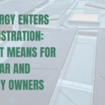 Solar panel installation on a flat roof