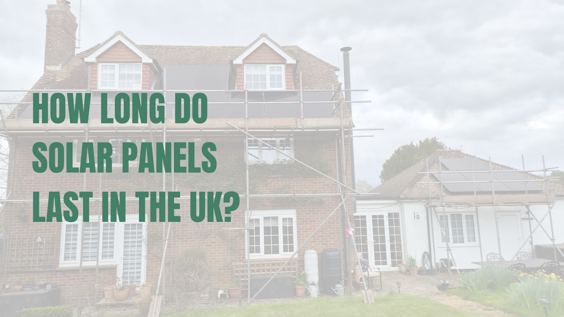 Solar panel installation on a pitched roof