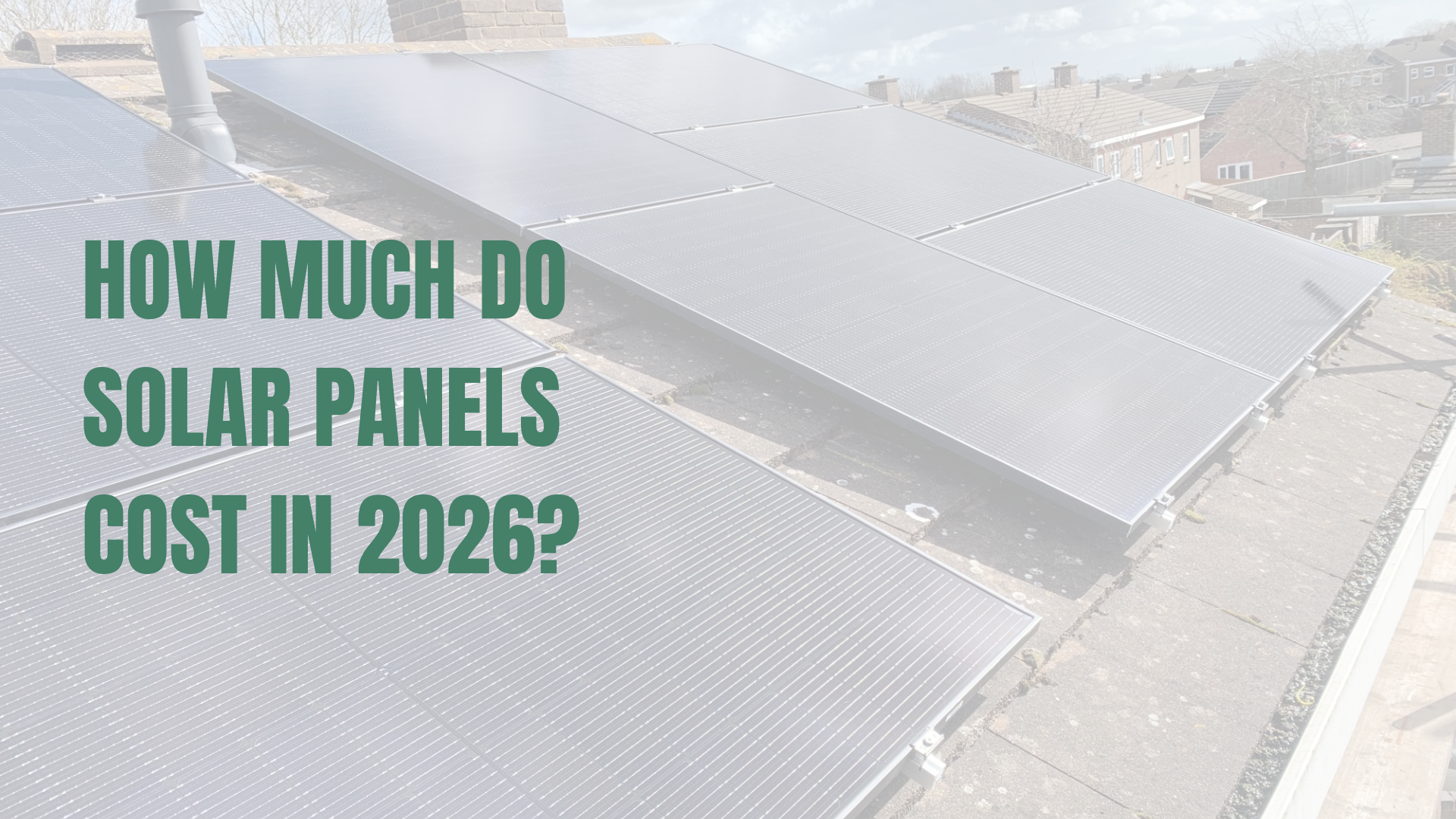 Solar panels installed on a pitched roof