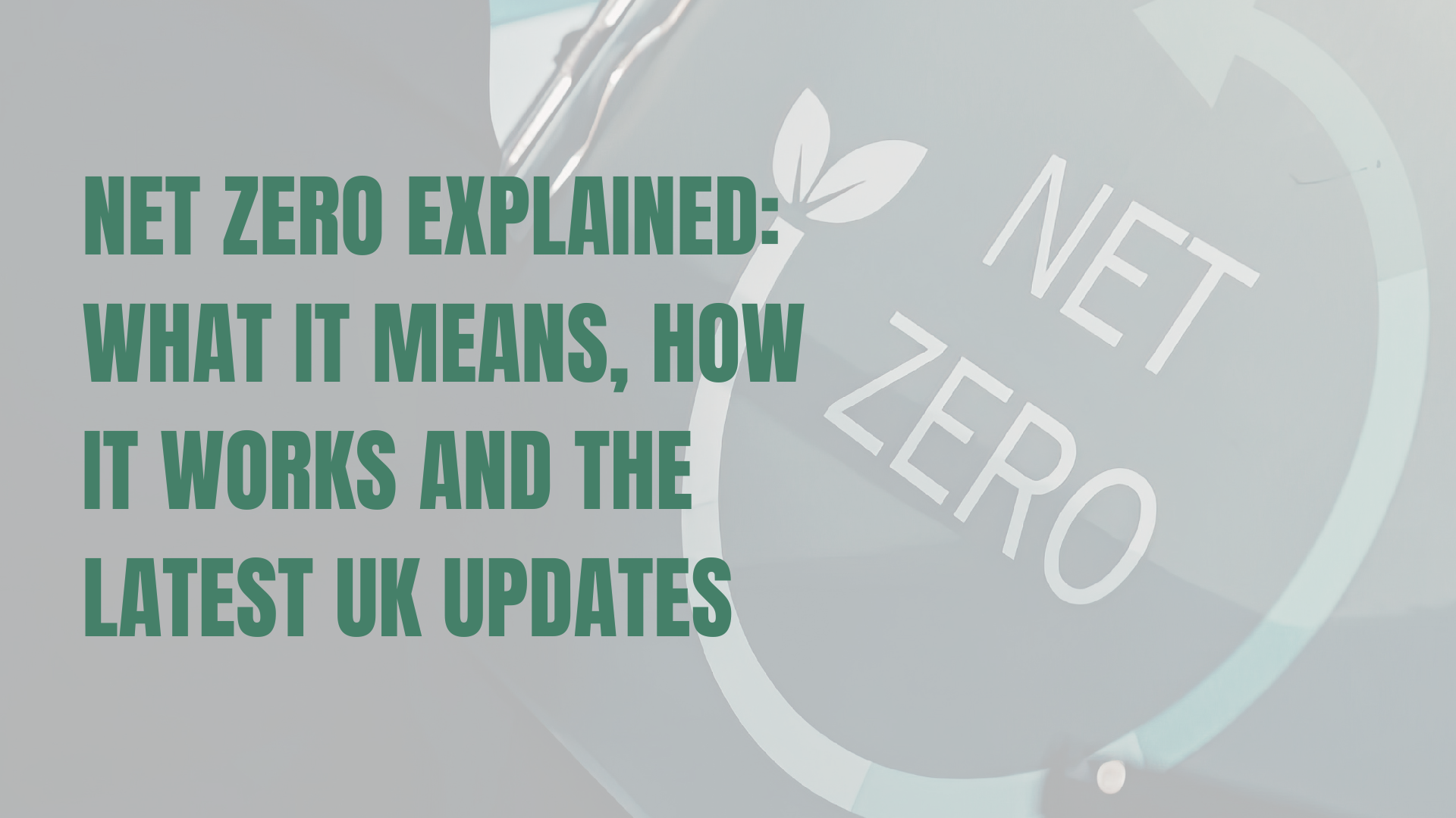 Stock image of a net zero logo