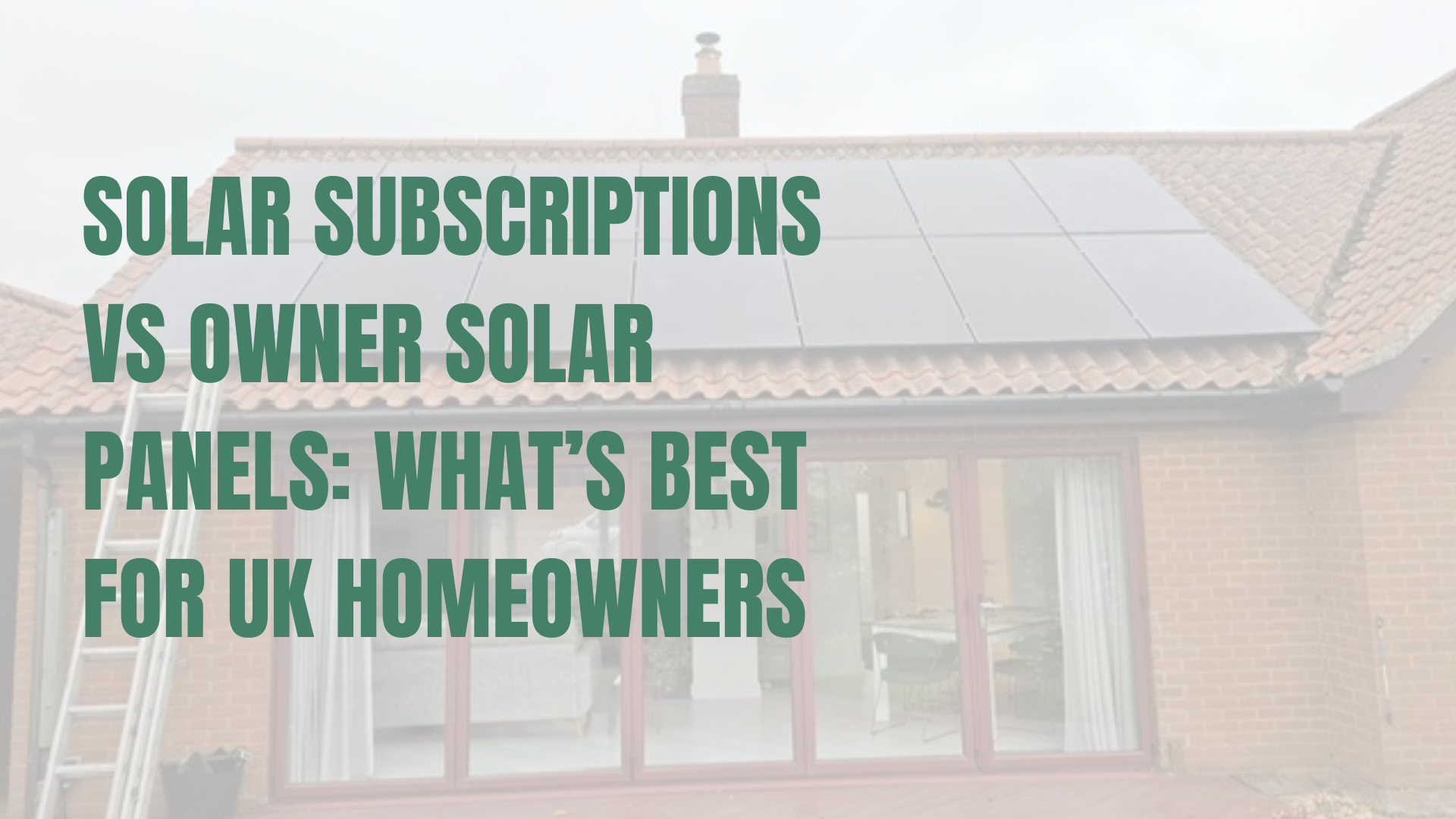 Bungalow with a solar installation