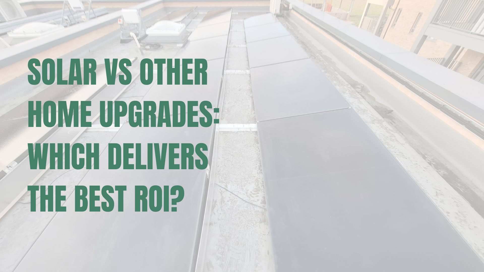 Solar installation on a flat roof