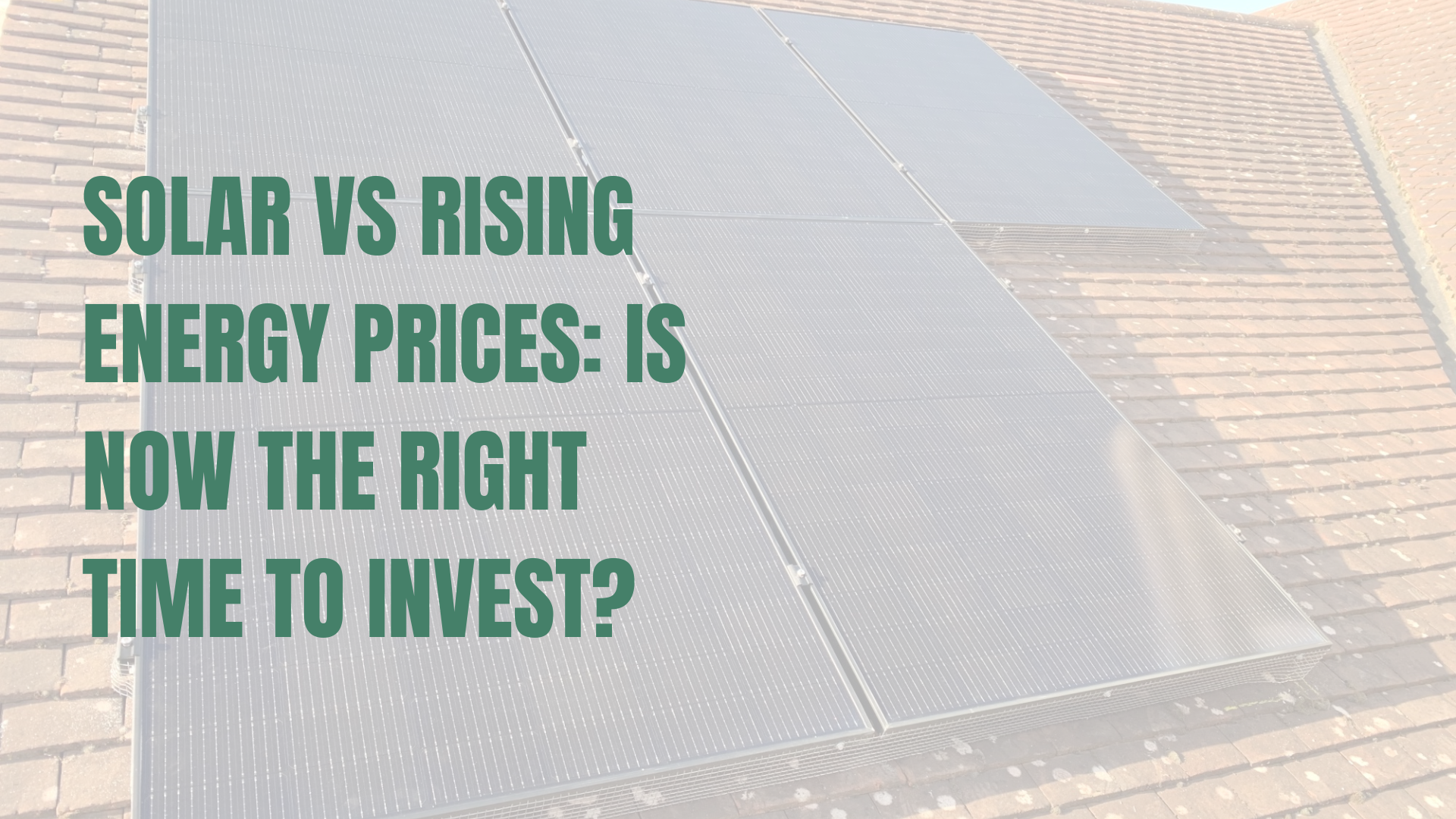 Solar installation on a pitched roof