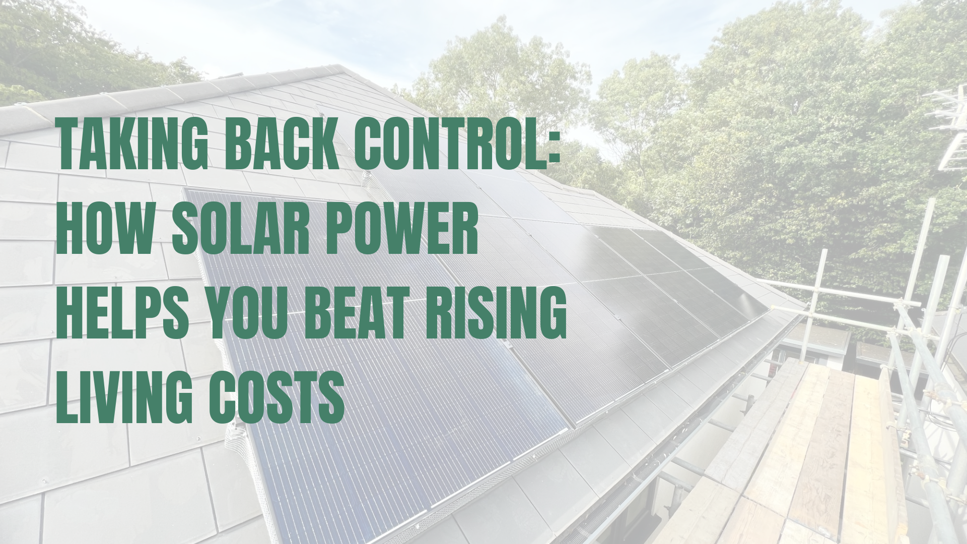 Solar installation on a pitched roof