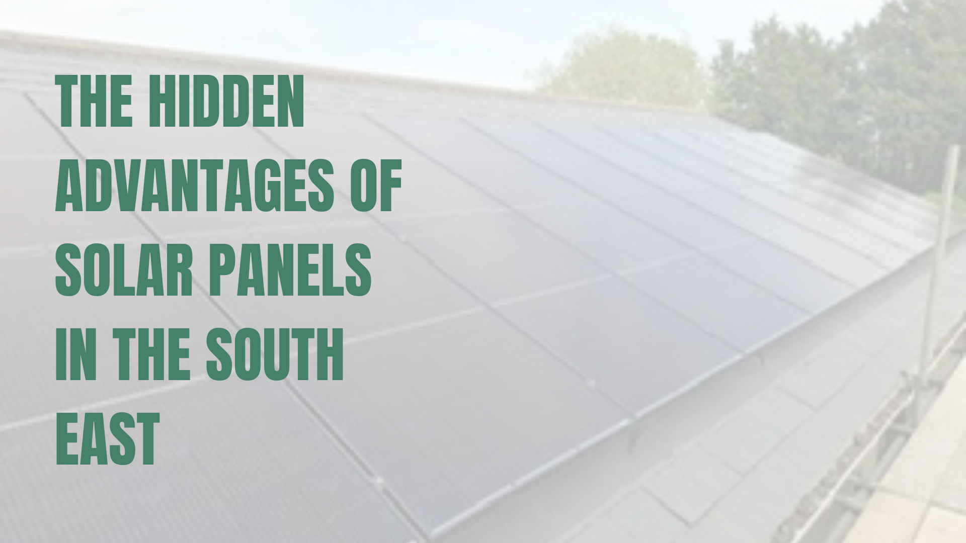 Solar installation on a pitched roof